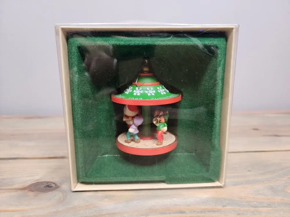 Hallmark 1983 Santa & Friends Carousel Christmas Ornament